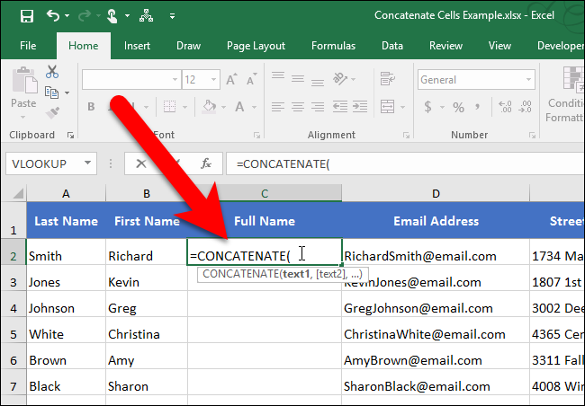 how to merge cells in excel