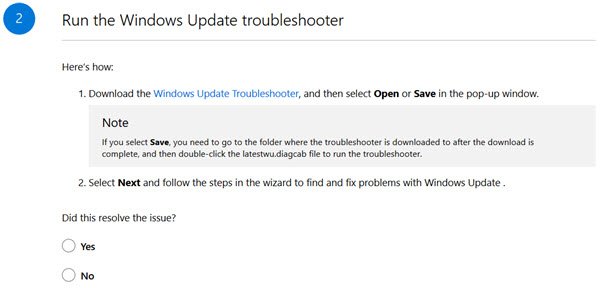 Correggi gli errori di Windows Update