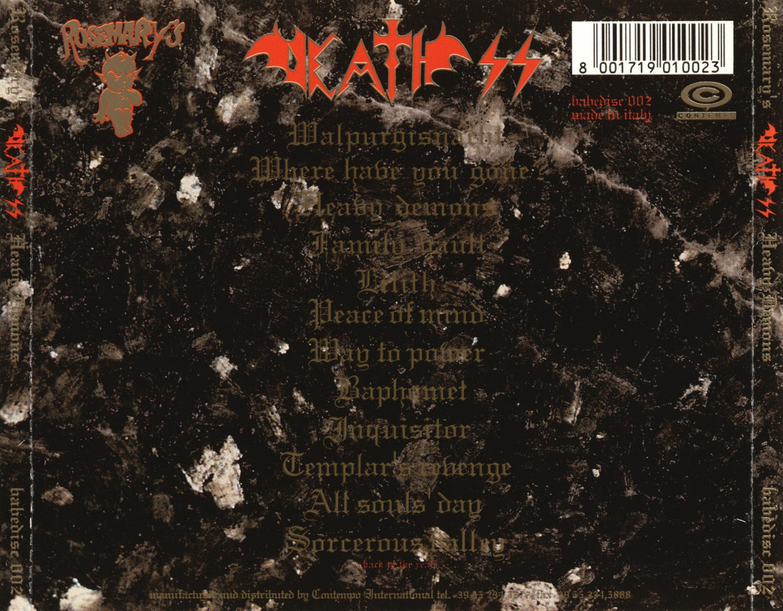Nightmare be thy Name Death SS Heavy Demons (1991)