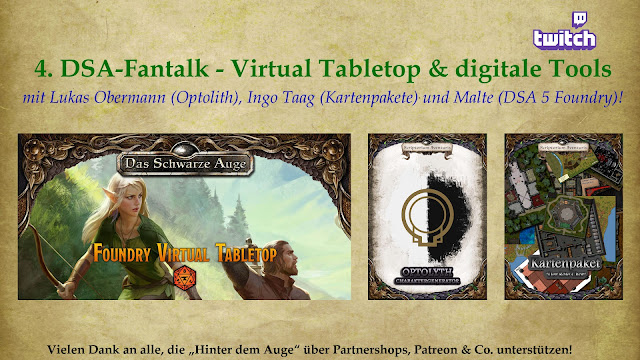 4. DSA-Fantalk: DSA digital – Virtual Tabletop & digitale Tools (Aufzeichnung vom 24.03.2021)