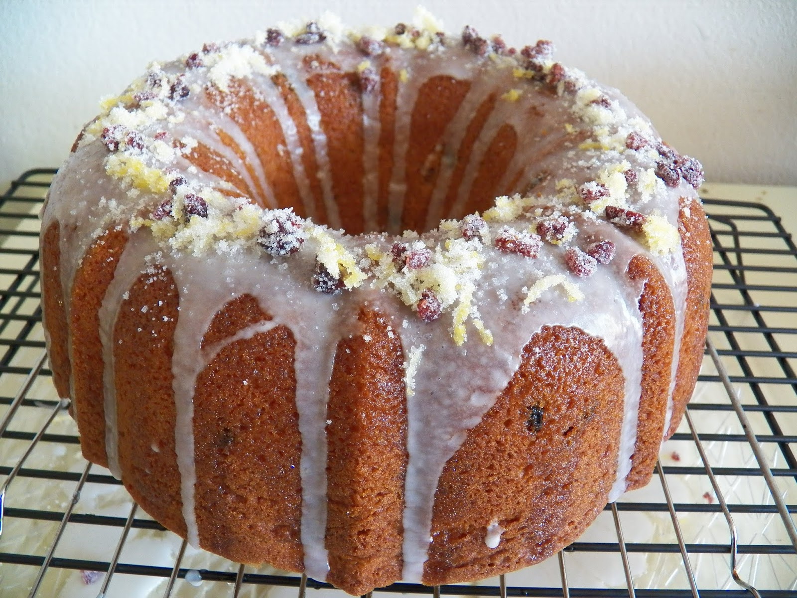 Triple Lemon and Dried Cranberry Bundt Cake Sid's Sea Palm Cooking