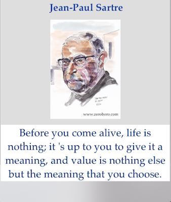 Jean-Paul Sartre Quotes. Existentialism Quotes, Choices & Life Quotes. Jean-Paul Sartre Philosophy. Inspirational quotes, Status, photos. one line words