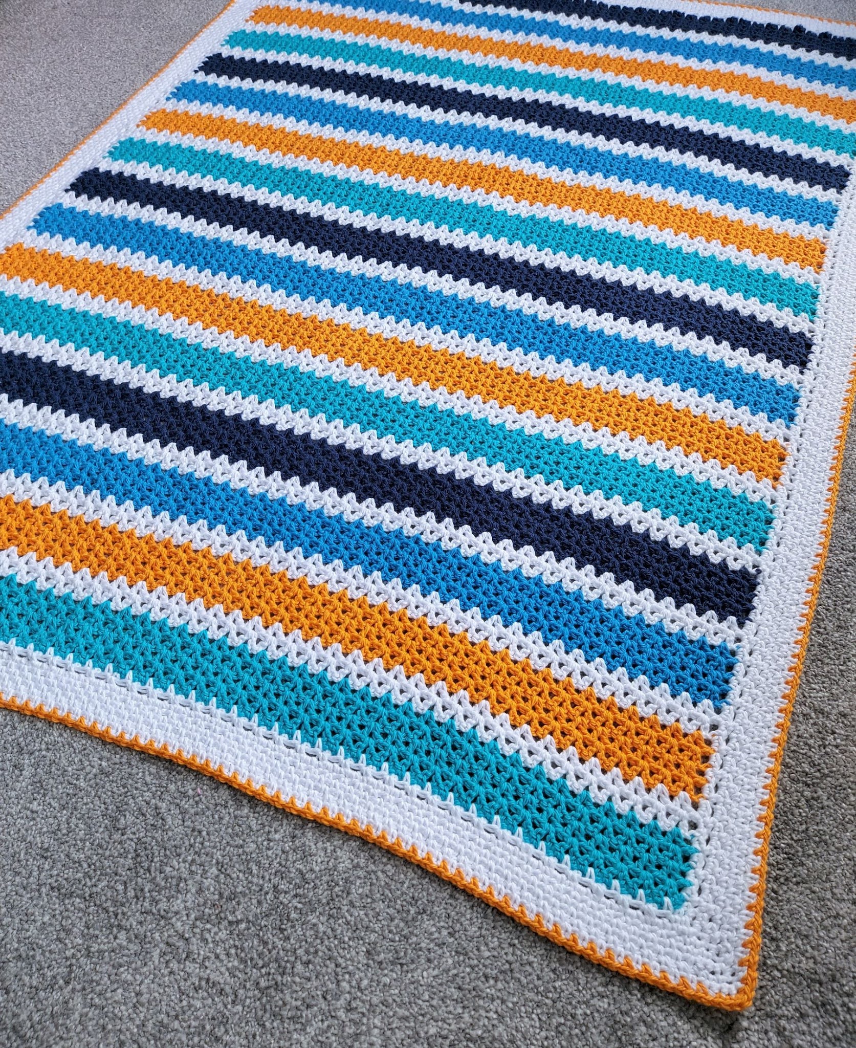 A Playful Stitch Baby Boy VStitch Crochet Blanket