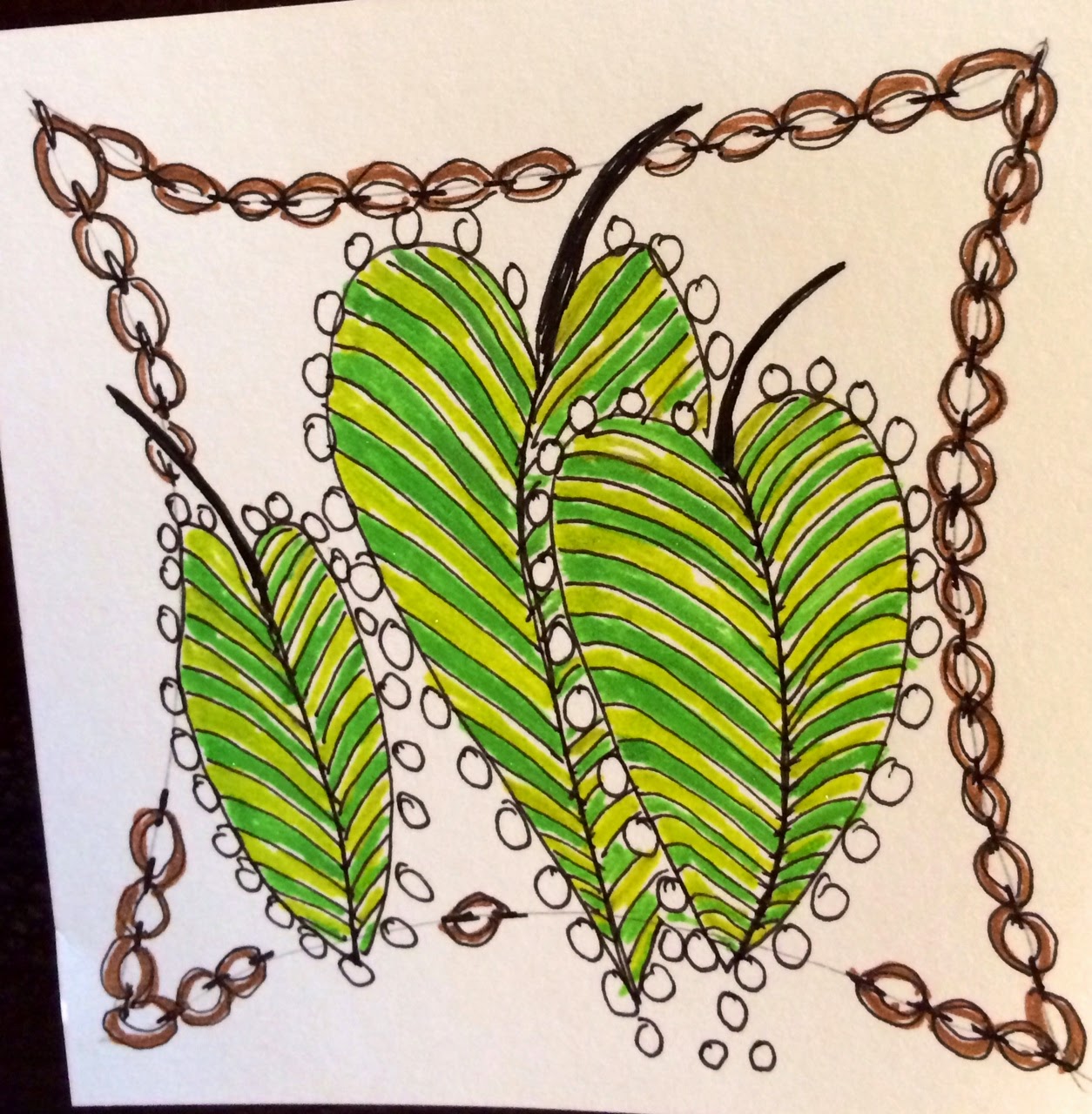 Tiki Tangles Difference between doodle and Zentangle