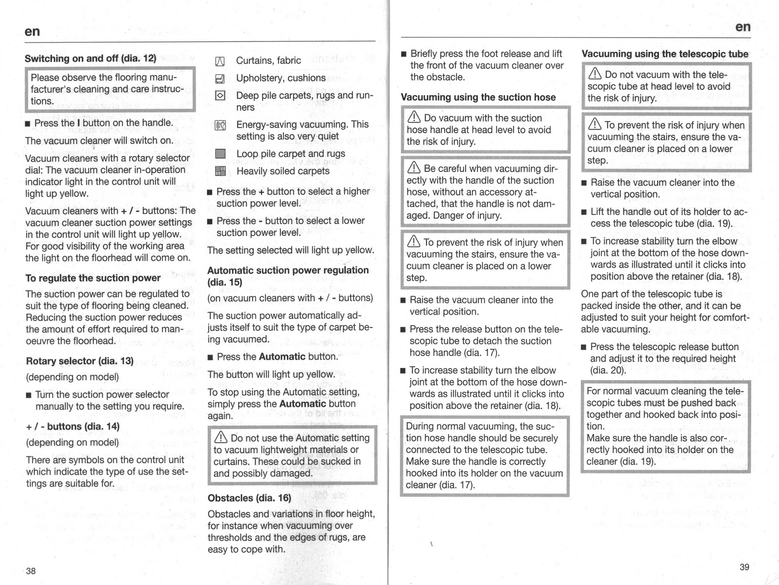 Miele S7 Instruction Manual