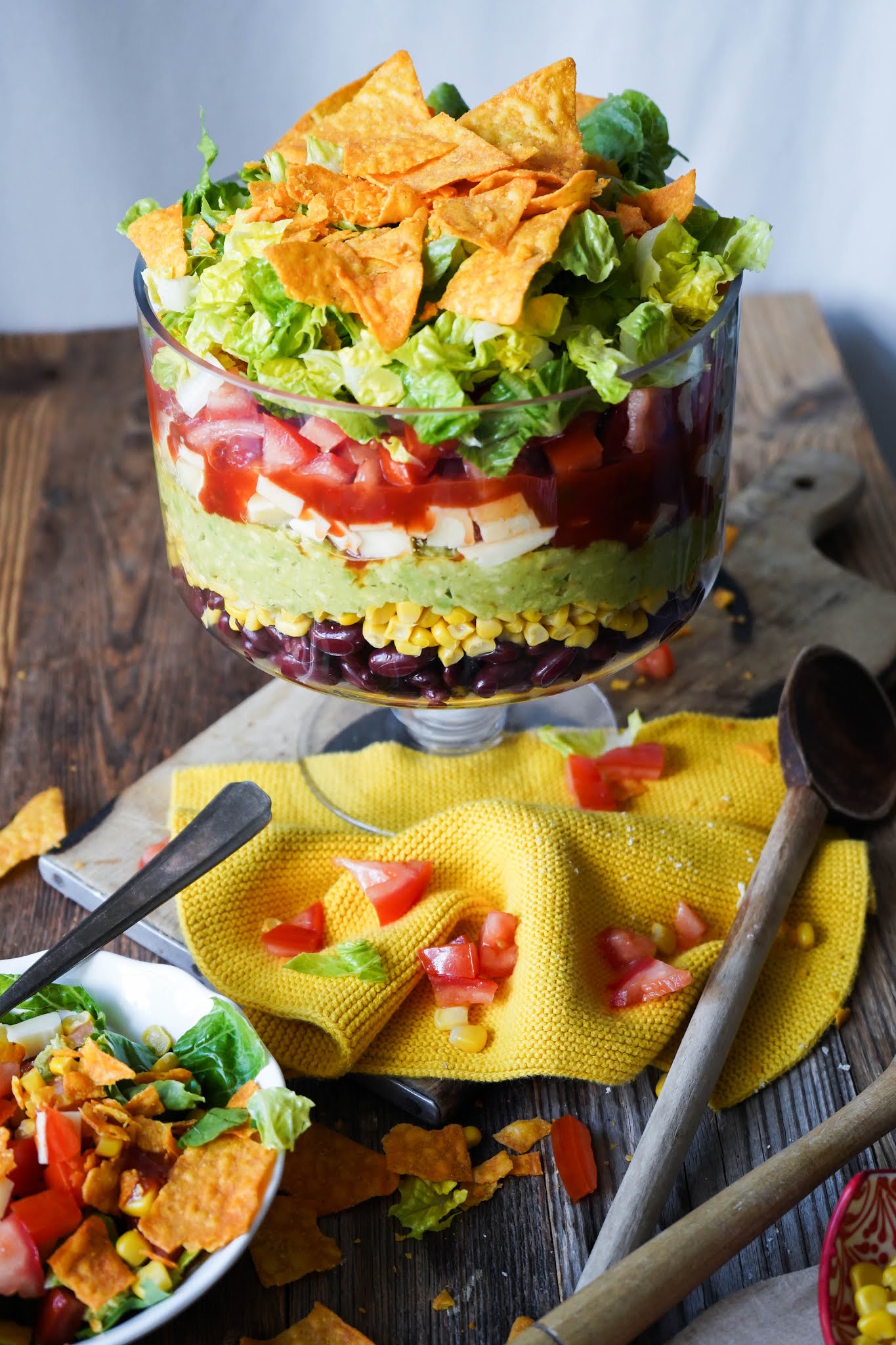 Christina macht was: Mexikanischer Nacho-Schichtsalat Christina macht was: Mexikanischer Nacho-Schichtsalat