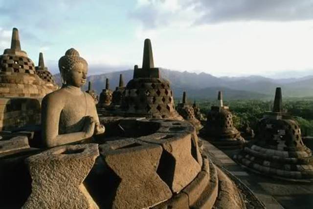 Borobudur Buddhist Temple, Java Indonesia