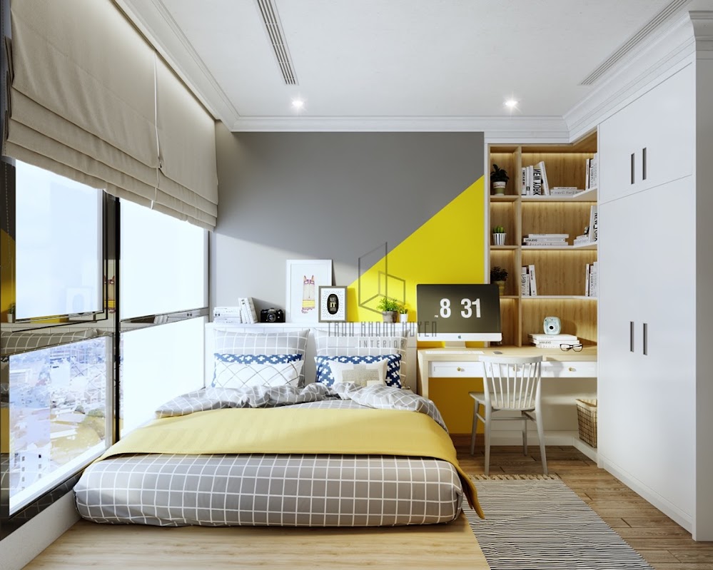 Yellow-grey-bedroom