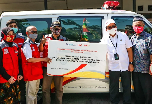 Hutama Karya Salurkan CSR Berupa Ambulance ke Cahaya Foundation