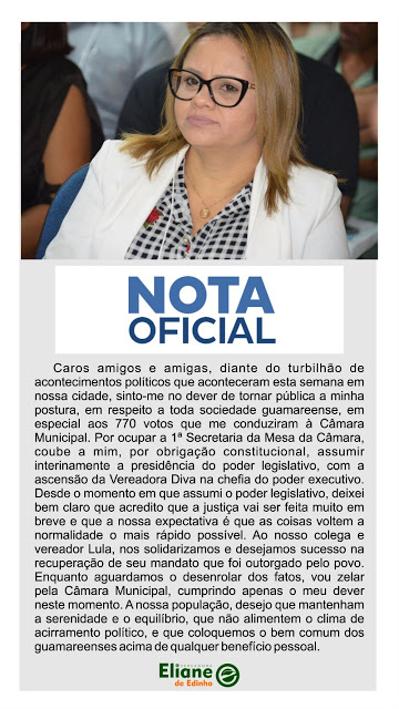 Presidente da CM de Guamaré presta solidariedade à Emilson Borba e ressalta o “bem comum acima de qualquer beneficio pessoal”