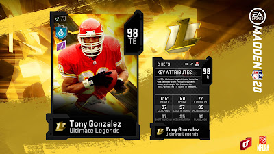 Madden 20 Ultimate Legends Tony Gonzalez