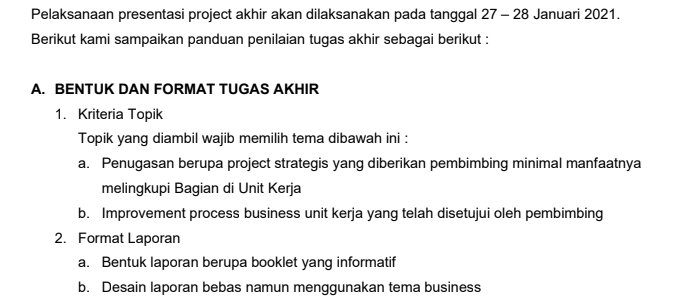 Panduan Penilaian Program Magang Di PT Petrokimia Gresik Terbaru 2021