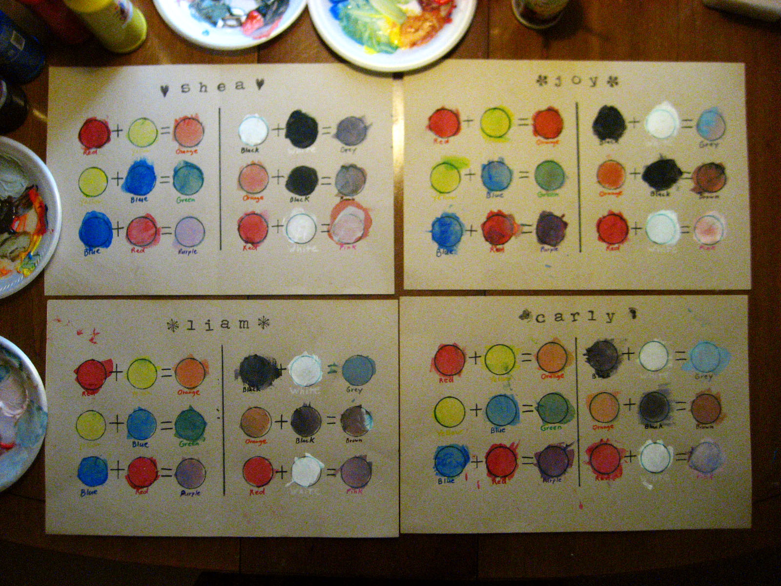 Color Mixing Chart For Kids