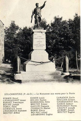 CPA monuments aux Morts du Puy-de-Dôme, Sainte Christine