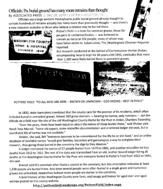 Washington County's Potter's Field Gets International Attention