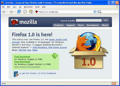 Efemerides de Tecnologia: 09 de noviembre (2004) se libera la primera  versión de Mozilla Firefox