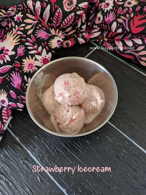 Strawberry Icecream Recipe | Homemade Strawberry Icecream