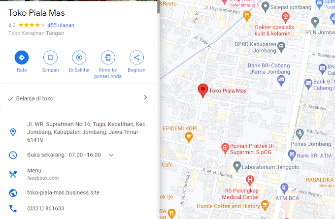 Toko Piala Mas Jombang - Lihat Lokasi Maps 