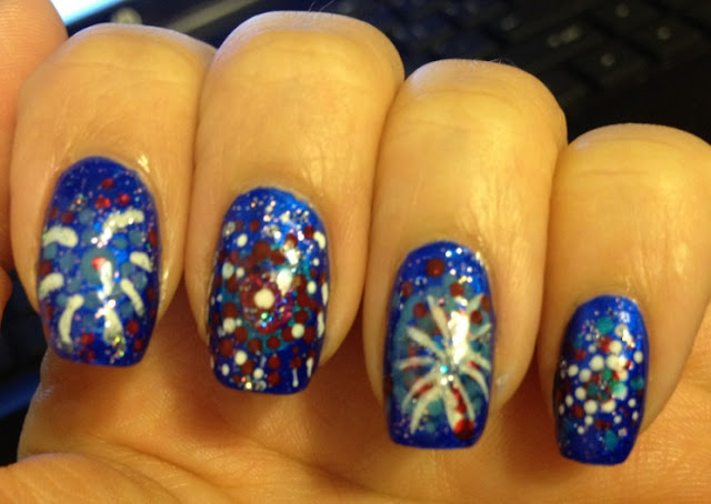 Celebrate the Fourth with Fireworks on your Nails!