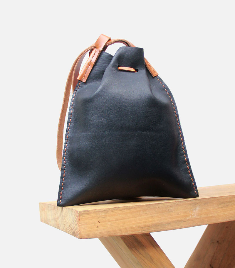 leather drawstring pouch
