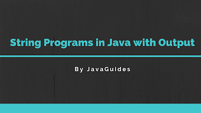 String Programs in Java with Output