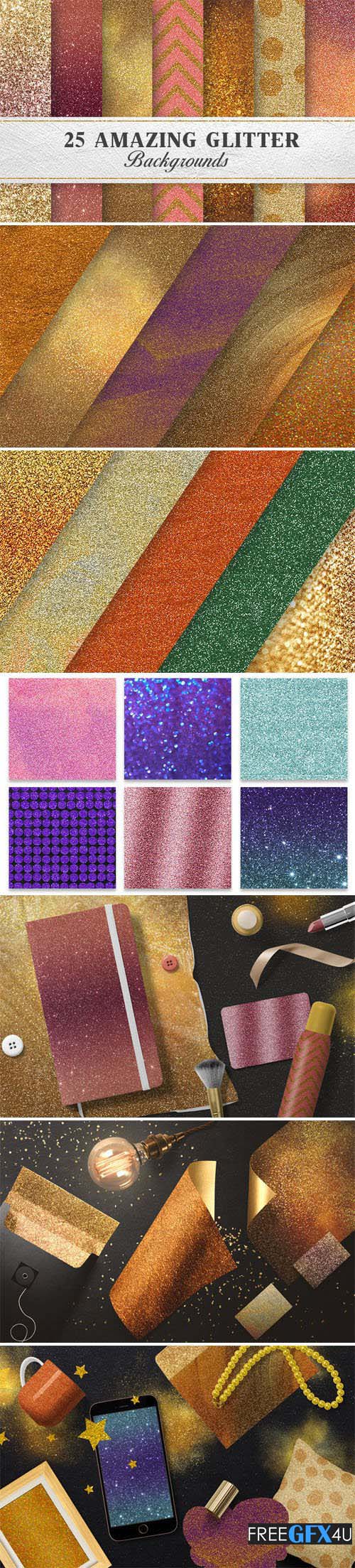 Amazing Glitter Backgrounds Pack Free Download