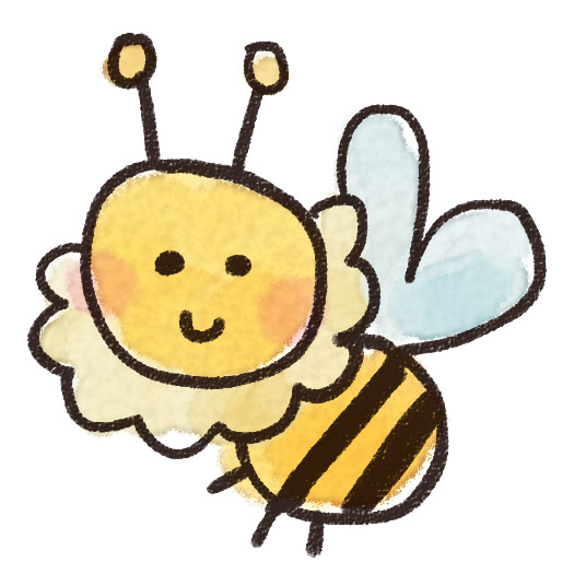 ミツバチのイラスト 虫 ゆるかわいい無料イラスト素材集