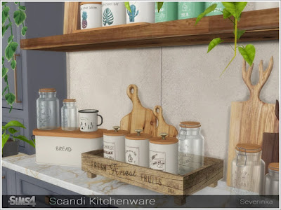 Посуда, продукты и декоративная еда для кухни Sims 4 со ссылками на скачивание