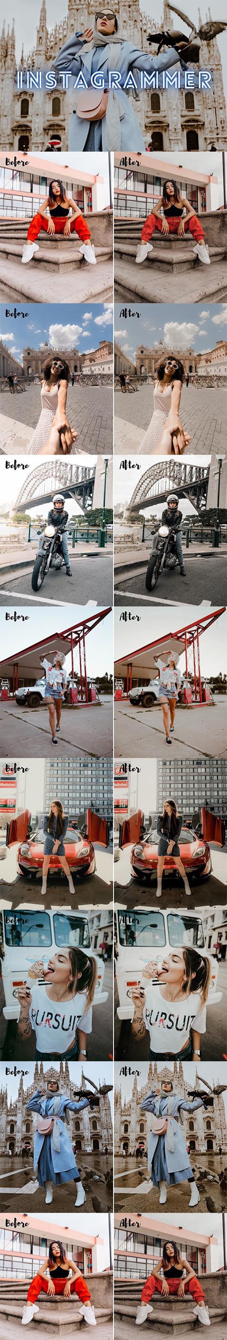CreativeMarket - Instagram Lightroom Presets Bundle 5763026 2 ddd