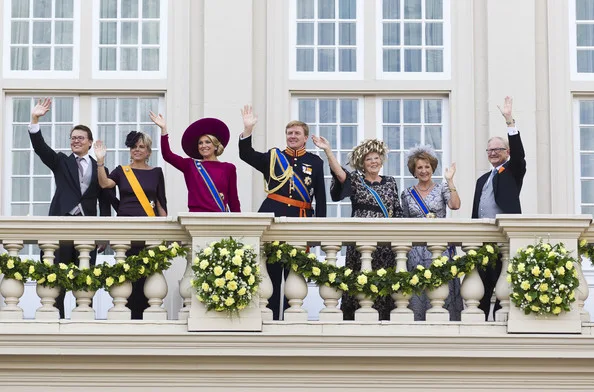 Queen Beatrix, Crown Prince Willem, Princess Maxima, Prince Constantijn, Princess Laurentien, Princess Margriet