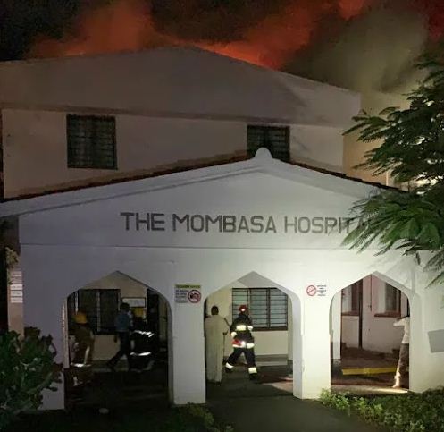 Hospitali ya Mombasa Yateketea kwa Moto