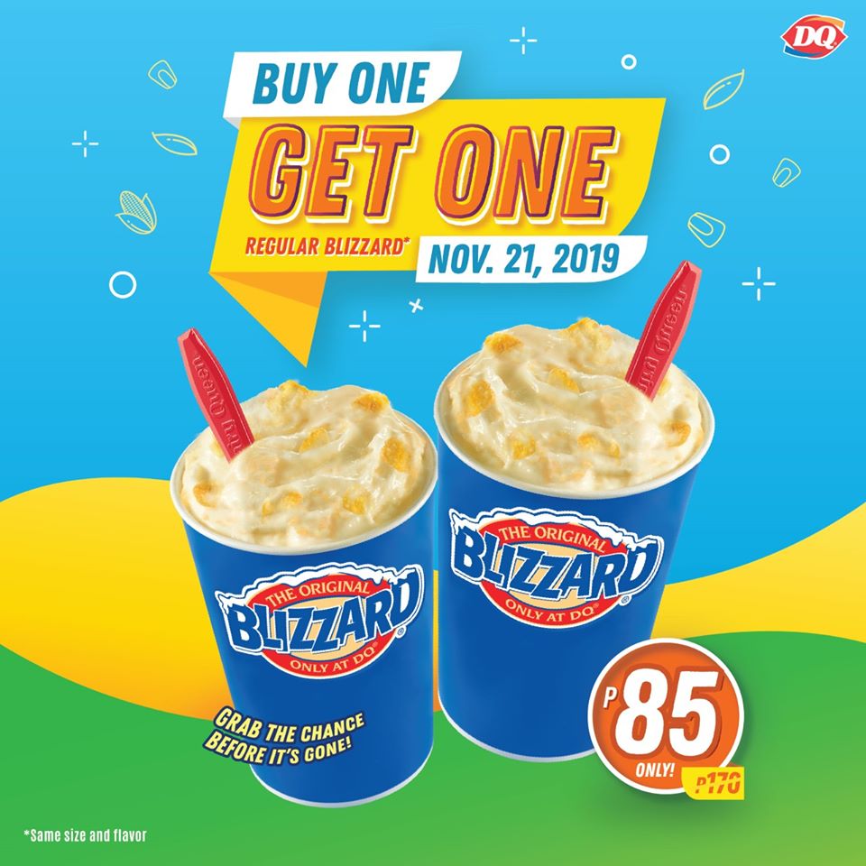 Manila Shopper Dairy Queen Buy1 Take1 Blizzard Promo Nov 21 2019