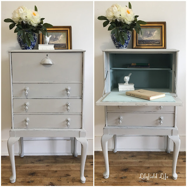 Lilyfield Life vintage desk secretaire hand painted