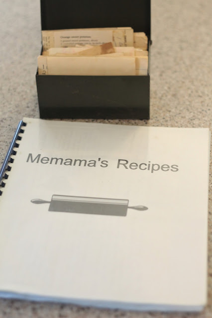 vintage metal recipe box, family recipes, recipe box, memama's recipes