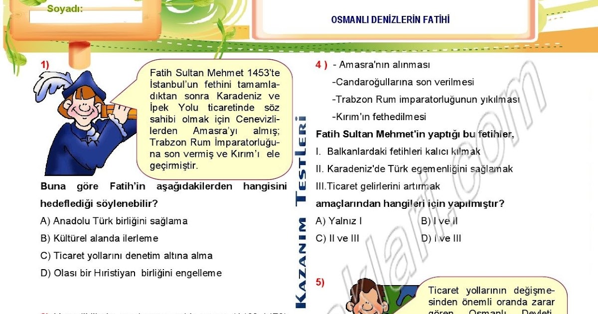 Turk Tarihinde Yolculuk Osmanli Denizlerin Fatihi Konu Ozeti Sosyal Bilgiler