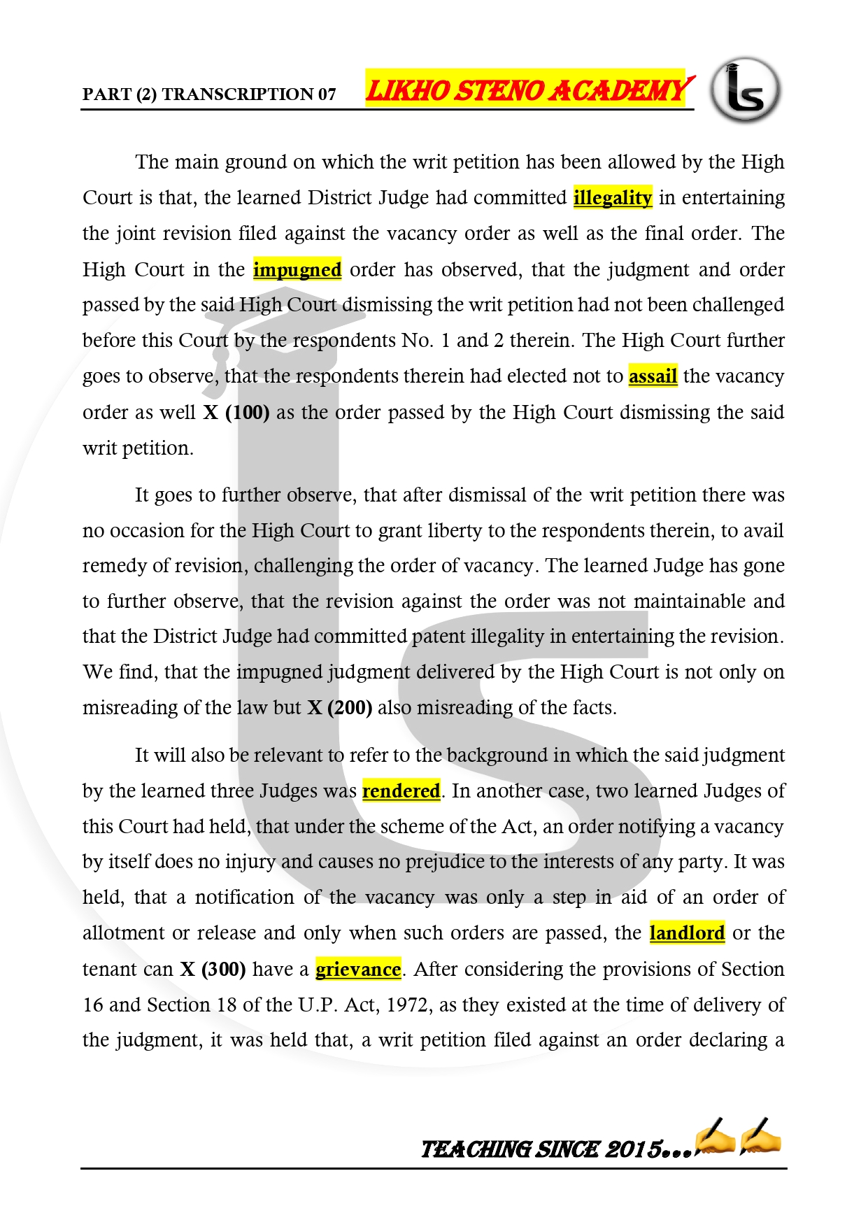 Likho Steno Academy Legal Magazines Part II Likho Steno Academy