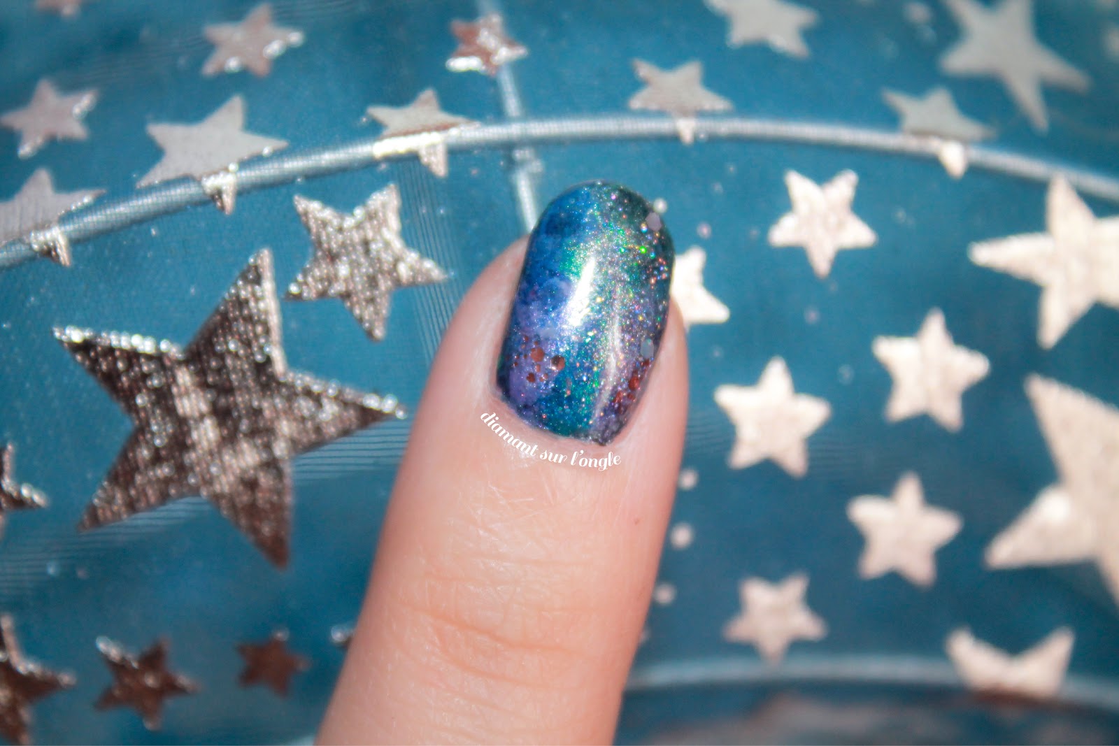 diamant sur l'ongle ☄Galaxy Nails sur mes ongles