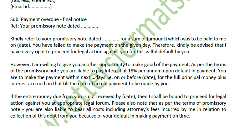 final notice for outstanding payment