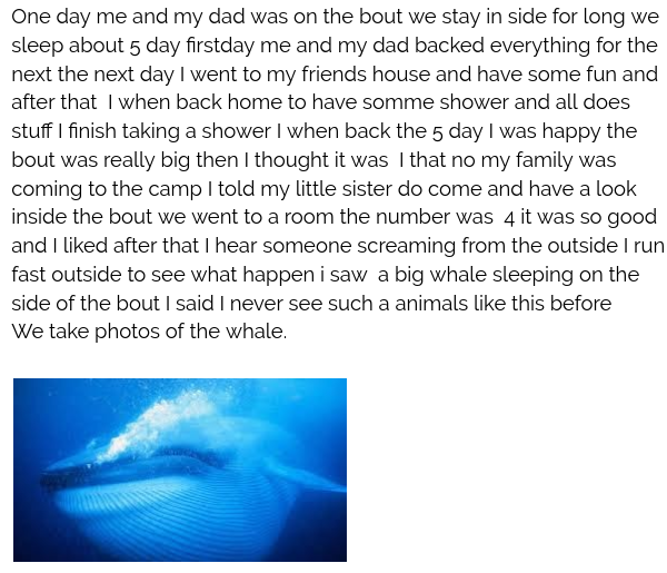 blue whale thesis statement