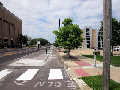 Downtown bike lane