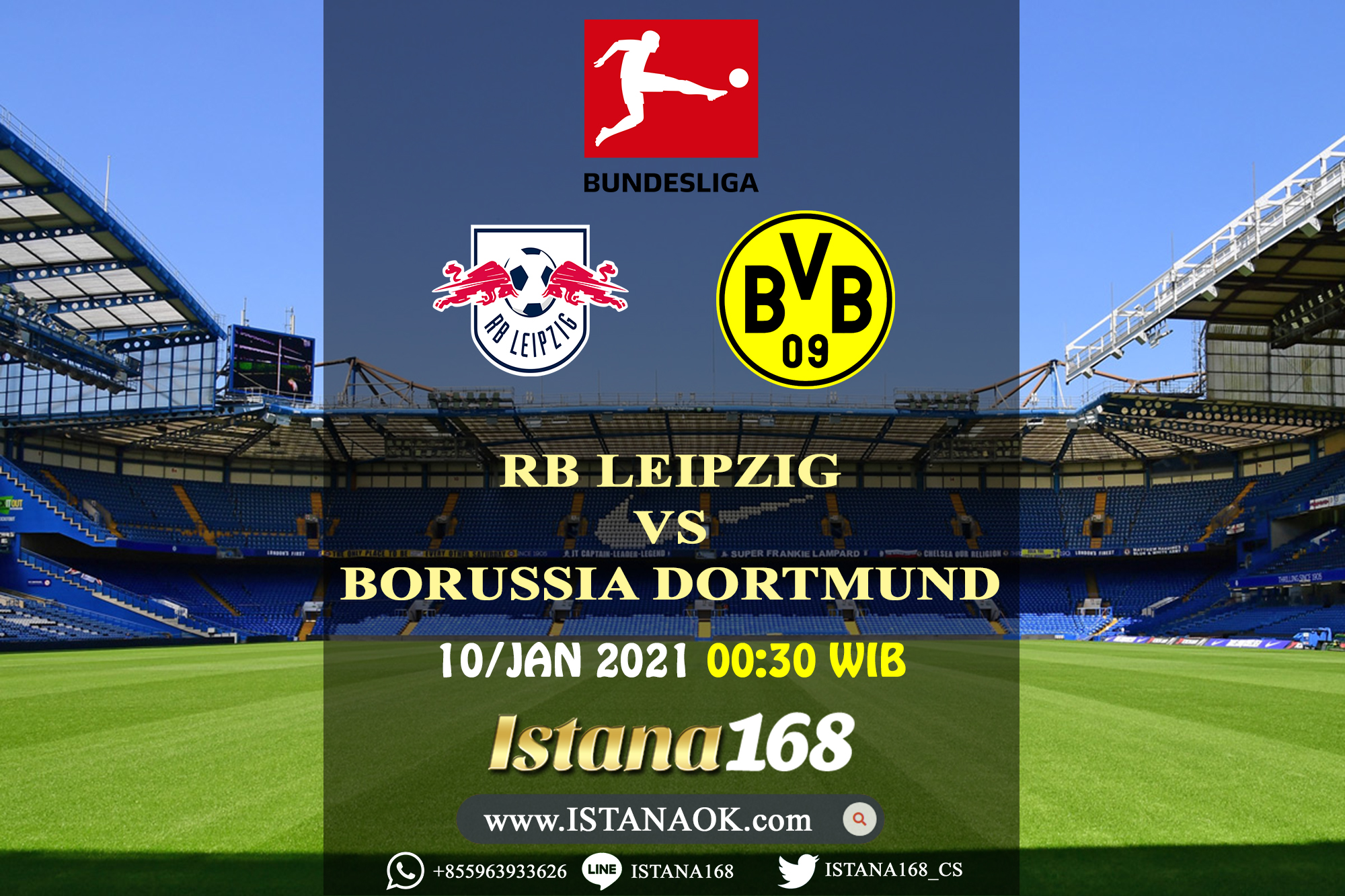 Prediksi Bola Akurat Istana168 RB Leipzig vs Borussia Dortmund 10 Januari 2021