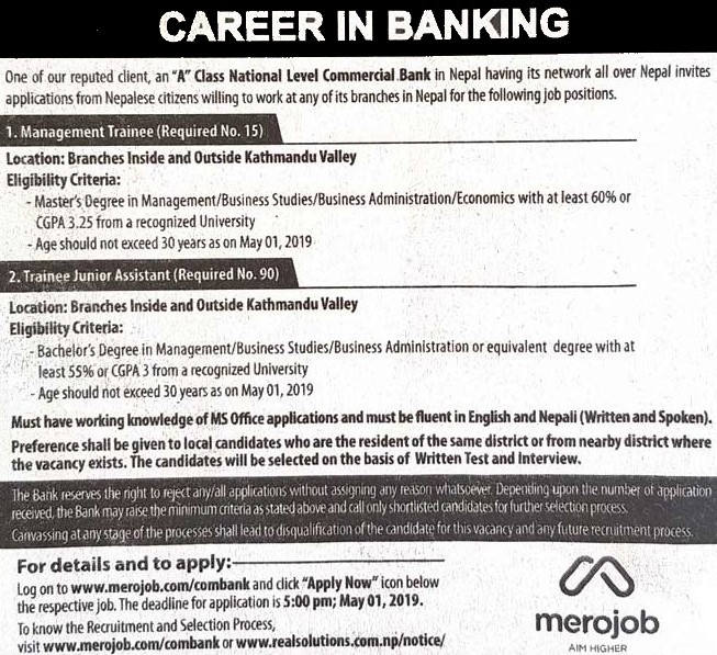 Career in Banking