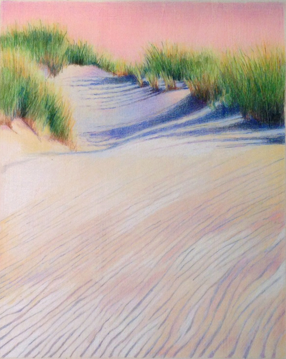 KJF DESIGN Fine Art Beach Dunes in Colored Pencil