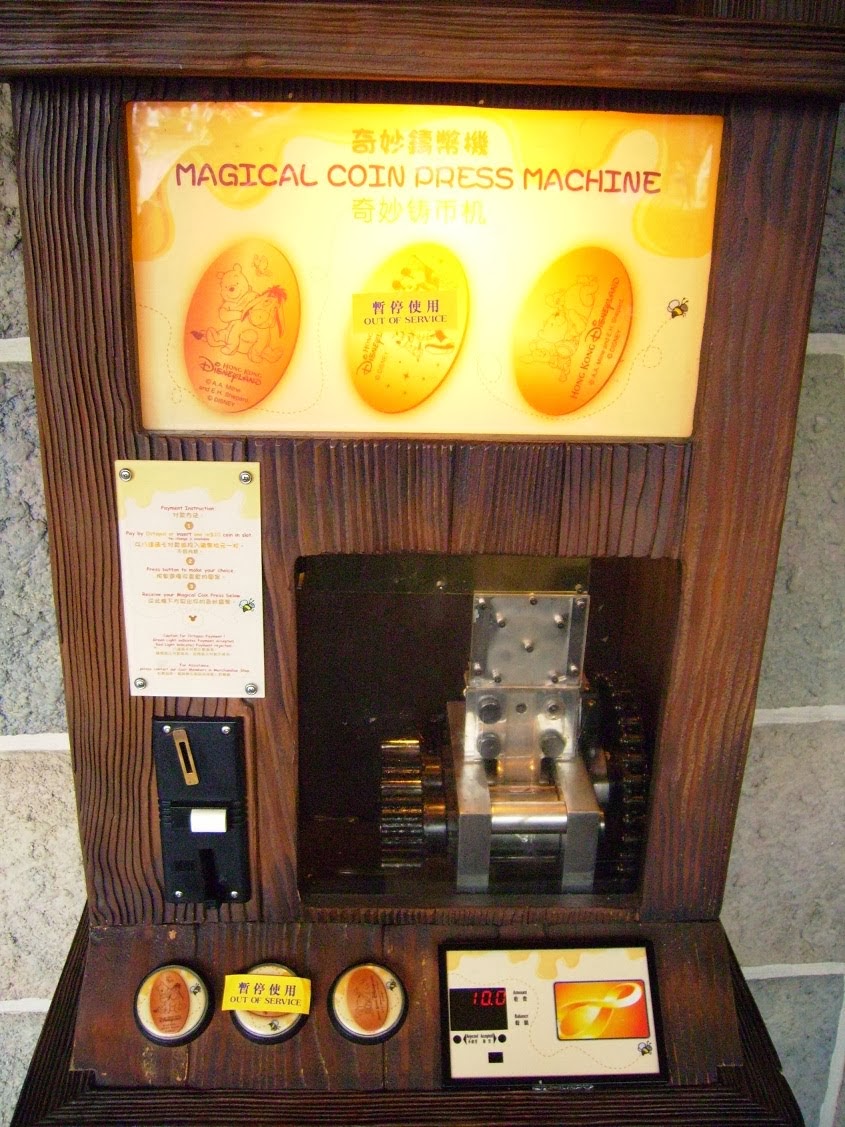 ForeverFriendPooh HKDL Hongkong Disneyland Magical Coin Press Machine