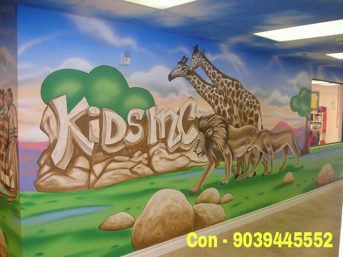 Play School Wall Painting Nursery School Wall Painting Artist School Cartoon Painting Works Playschool Cartoon Painting Works Kurnool School Wall Painting Artist Kurnool