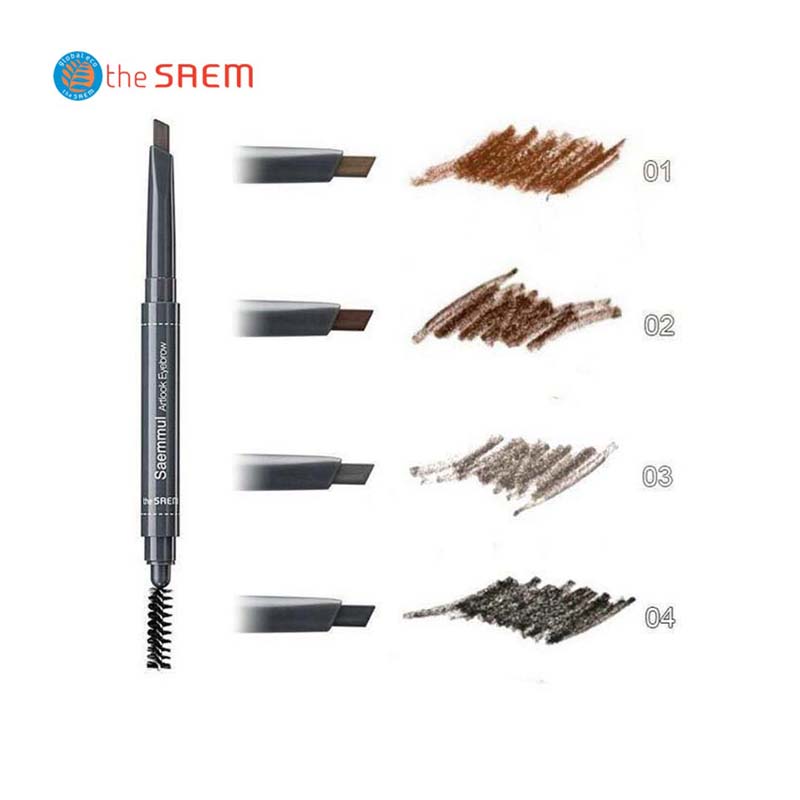 The Saem Chì kẻ mày ngang 2 đầu Saemmul Artlook Eyebrow 0,2g