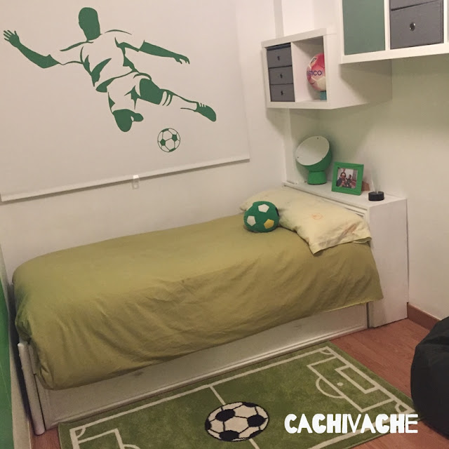 Decoración: habitación juvenil para niño futbolista