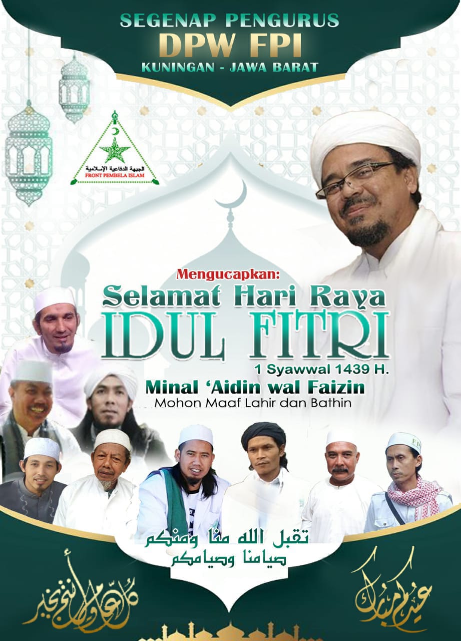 Segenap Pengurus DPW FPI Kuningan Mengucapkan Selamat Idul Fitri