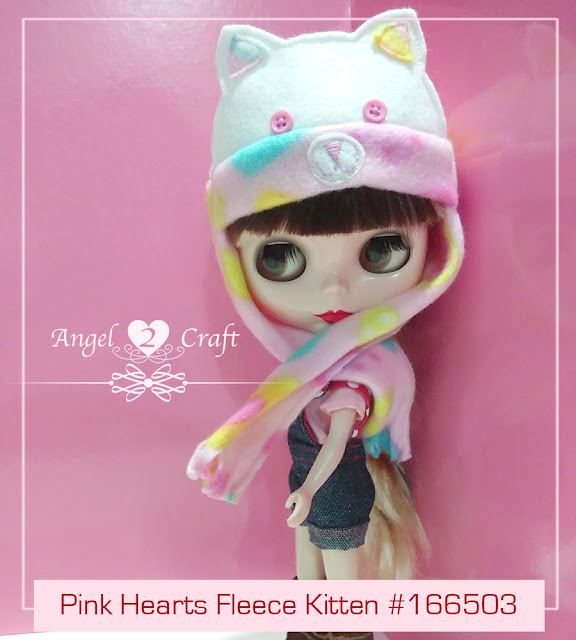 Blythe | Pink Hearts Fleece Kitten #166503