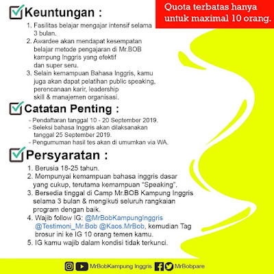 beasiswa kampung inggris, kampung inggris, belajar bahasa inggris